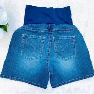 Oh Baby Motherhood Maternity Denim Jean Shorts